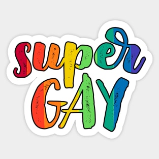 Super Gay Rainbow Pride Sticker